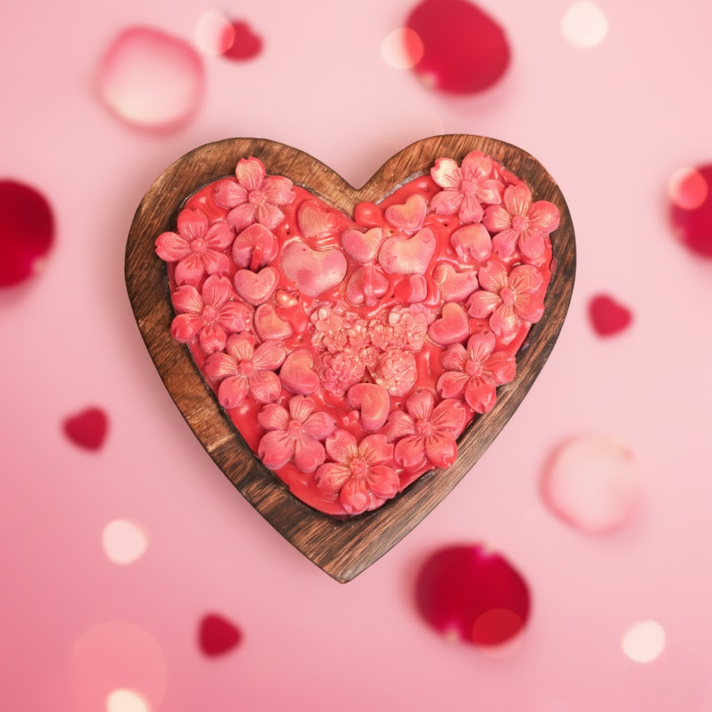 Wooden Heart Candle – Natural Romantic Candle Décor | Ora Home Decor