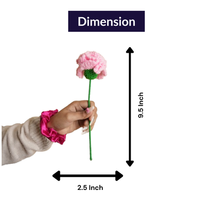 Pink Carnation Crochet Flower – Handcrafted Forever Floral Décor | Ora Home Decor