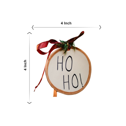 HO HO and Merry Festive ornaments